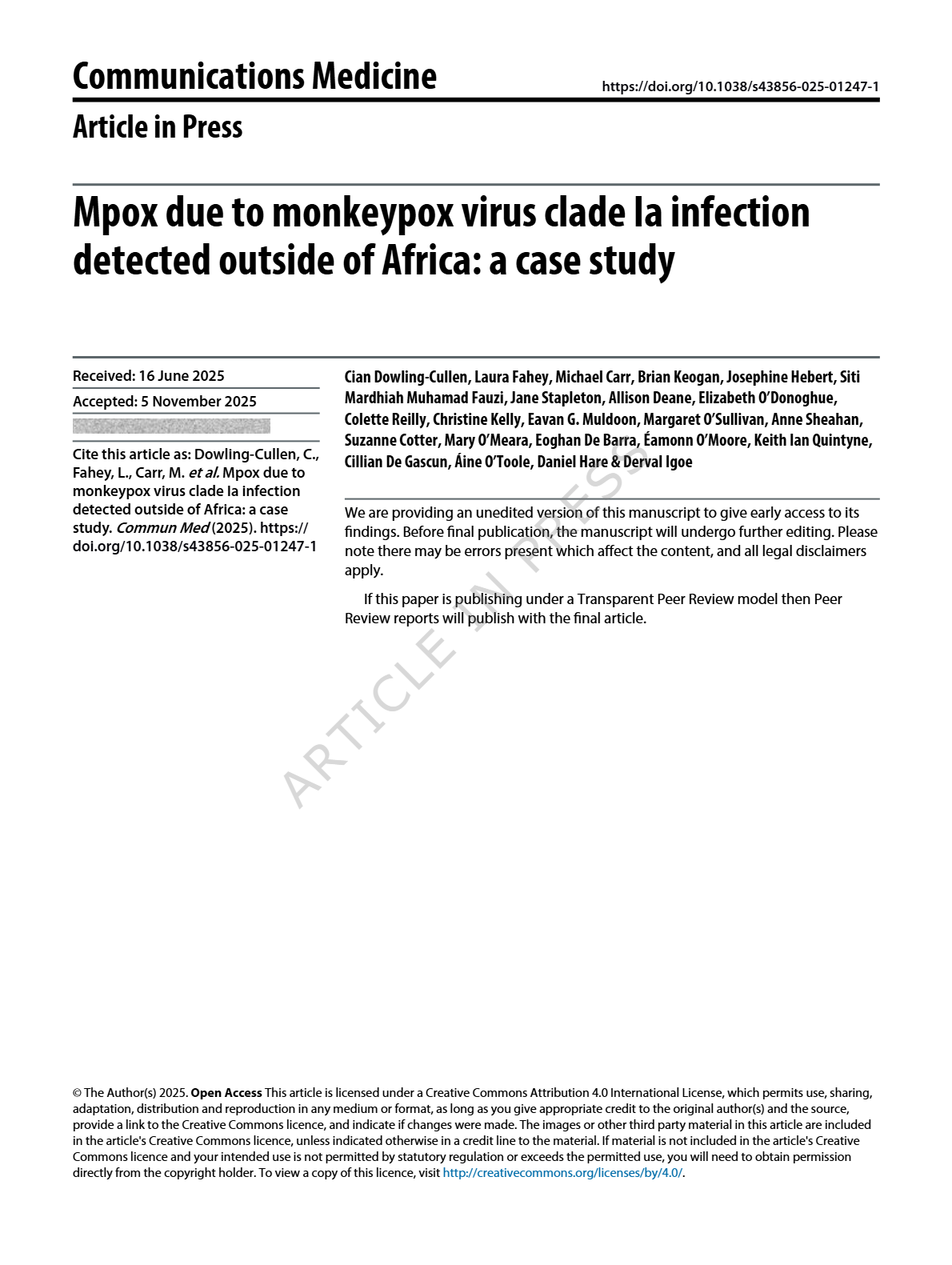 First clade 1b mpox variant case outside Africa detected in Germany: a ...