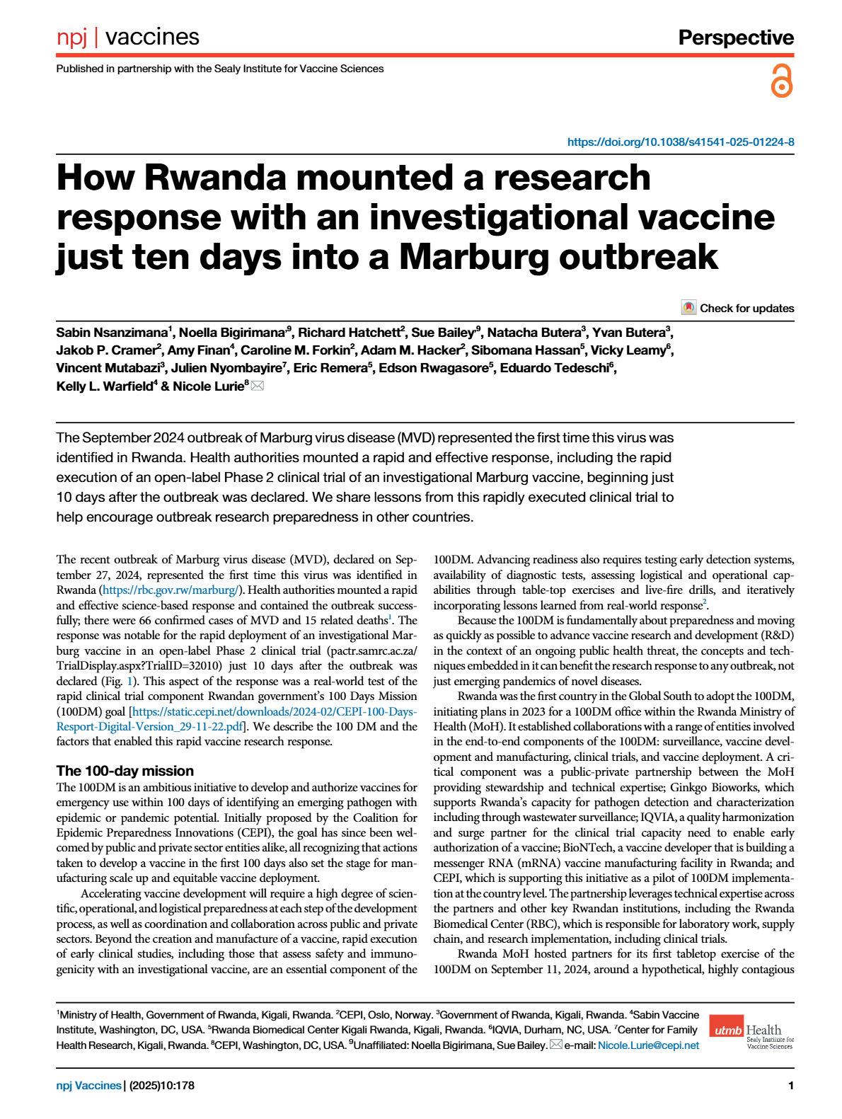 Bundibugyo Virus Disease Outbreak Situational Report August 15, 2026 ...